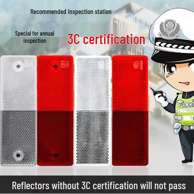 Röda och Vita Reflekterande Fordonsdekaler och Remsor för Lastbilar