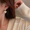 Diamond-Set Pearl Love French Light Luxury High-End Temperament Elegant Stud Earrings Earrings Women