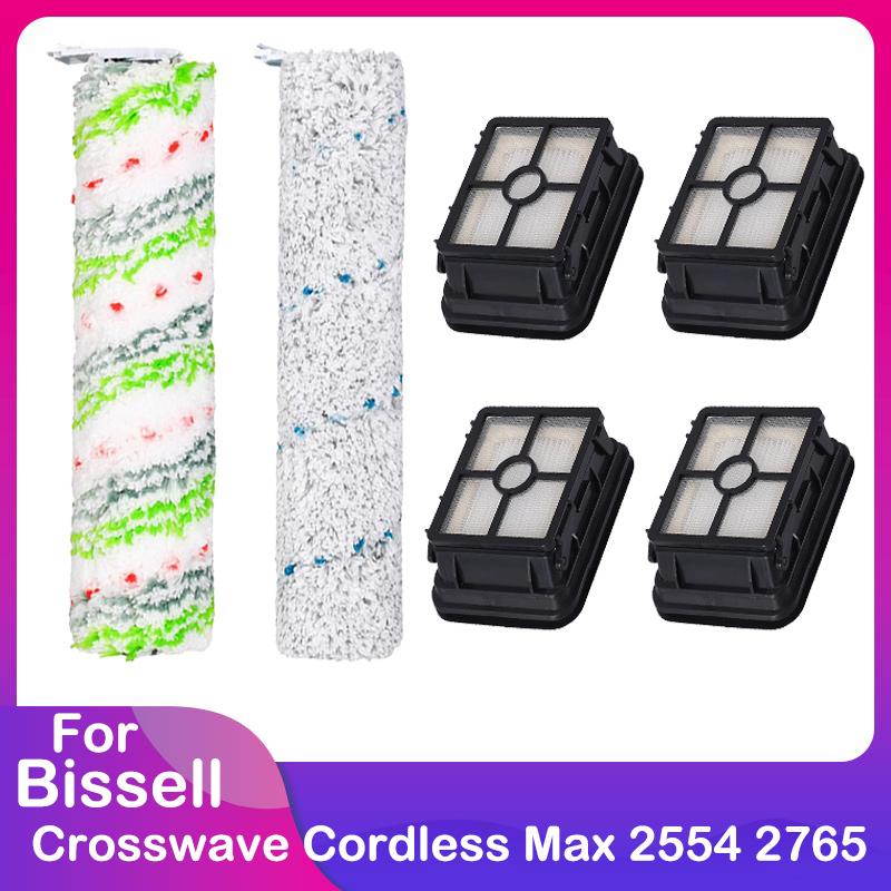 Compatible for Bissell Crosswave Cordless Max 2554 2554A 2590 2596 2596B 2596M 2765 2765F 2765Z 2765E 2765N Main Brush Filter