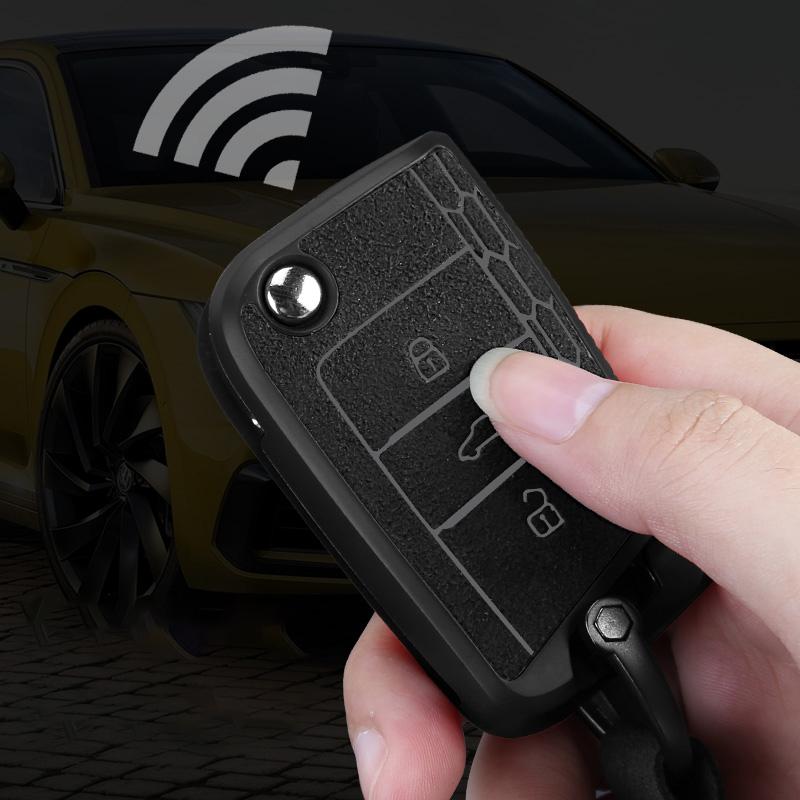 AEXYVP1 For Volkswagen VW Golf 7 Mk7 Tiguan MK2 Polo Seat Ibiza 6J Leon 5F FR MK3 Skoda Kodiaq Octavia 3 A7 Car Key Case Cover