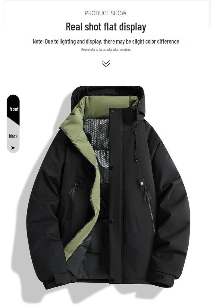 Men's New Winter Graphene Thickened Warm Hooded Jacket - Trendy Cotton Coat for Couples