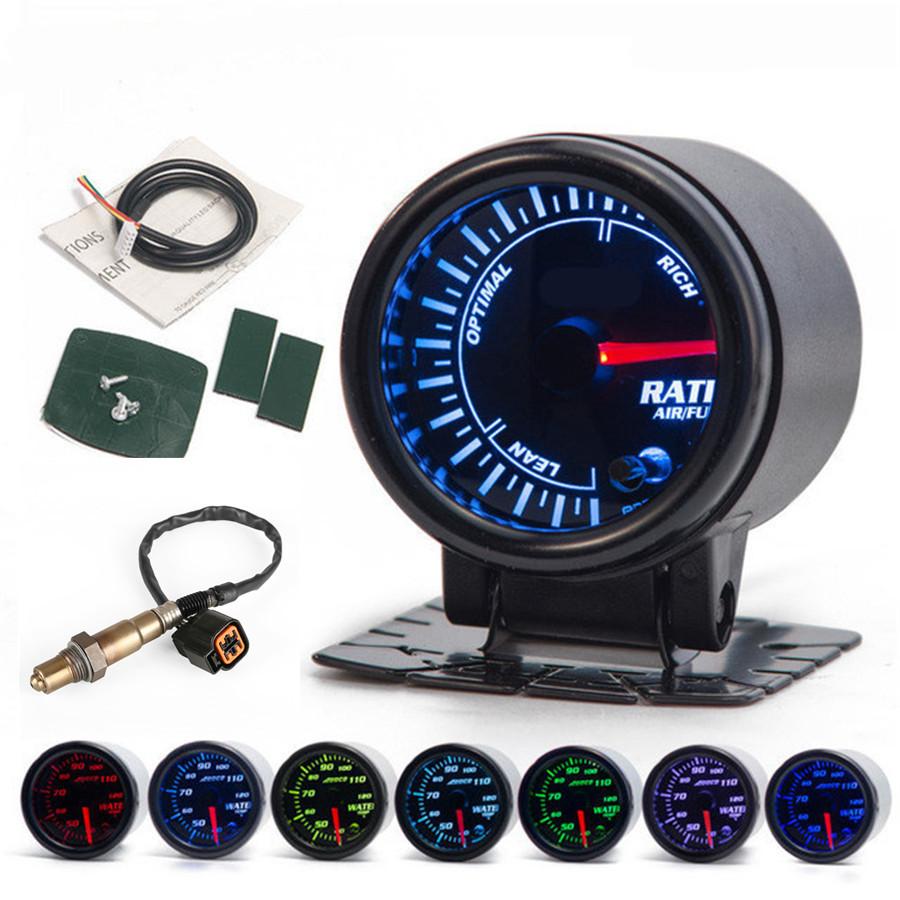 52mm 7 Colors Auto Car Air Fuel Ratio Gauge Digital With Oxygen Sensor For 1999-2010 Hyundai Accent