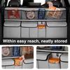 9-Pocket Car Organizer Seat Back Hanging Storage Bag Wear-Resistant Oxford Colth SUV/MPV Trunk Organizer with Zipper