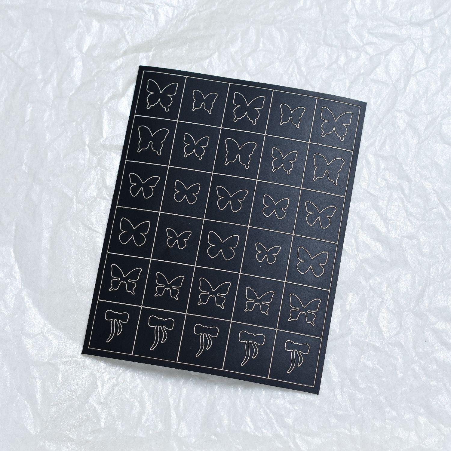 

Наклейки для ногтей: Шаблоны для аэрографии двойного назначения «Сердце и Звездное небо», Омбре цветные наклейки для ногтей и инструменты для рисования