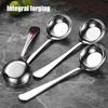 Stainless Steel Spoon High Precision Mirror Polished Spoon Comfortable Curved Long Handle Round Spoon for Home Restaurant