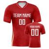 Custom Soccer Team Jersey Red Personalized Name Number Football Shirt for Men Women Kids