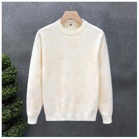 Jesienno-zimowy gruby sweter męski w koreańskim stylu, modny, luźny, dzianina w japońskim stylu, zimowy sweter w stylu Hong Kongu, leniwy płaszcz swetrowy