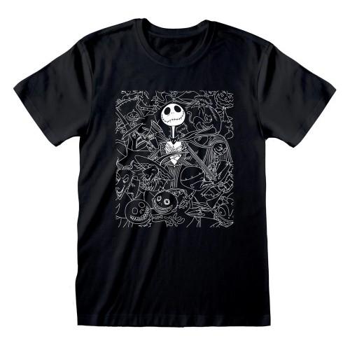 Nightmare Before Christmas Unisex Adult Outline T-Shirt