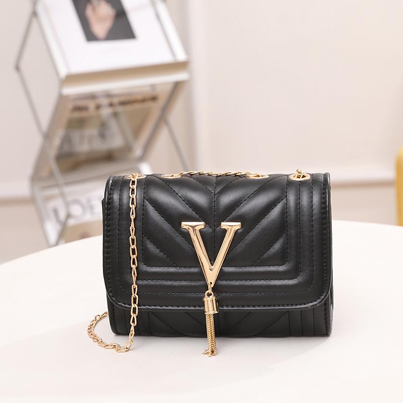 Bag New Stripe Small Square Bag Fashion Versatile One Shoulder Crossbody Women's Bag