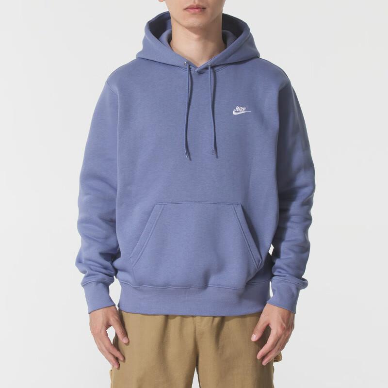 Nike Club Classic Simple Comfortable Casual Hooded Pullover Fleece Warm Sweatshirt Men Sweatshirt Blue FN3860-499
