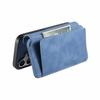 For iPhone 17 Magnetic Leather Case with Detachable RFID Blocking Zipper Wallet Cover