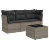 VidaXL Garden Lounge Set with Cushions 4 Pcs, Sofas with Adjustable Feet, Outdoor Furniture Set Patio Terrace, 3249059