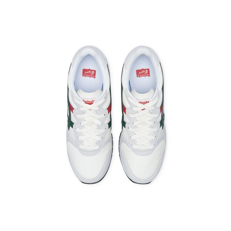 Onitsuka Tiger Alvarado Retro Fabric Slip Resistant Durable Breathable Low Top Running Shoes Unisex sneaker White Green Red 1183A507-101