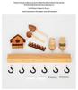 Nordic No-Drill Solid Wood Key Hook for Entryway Wall