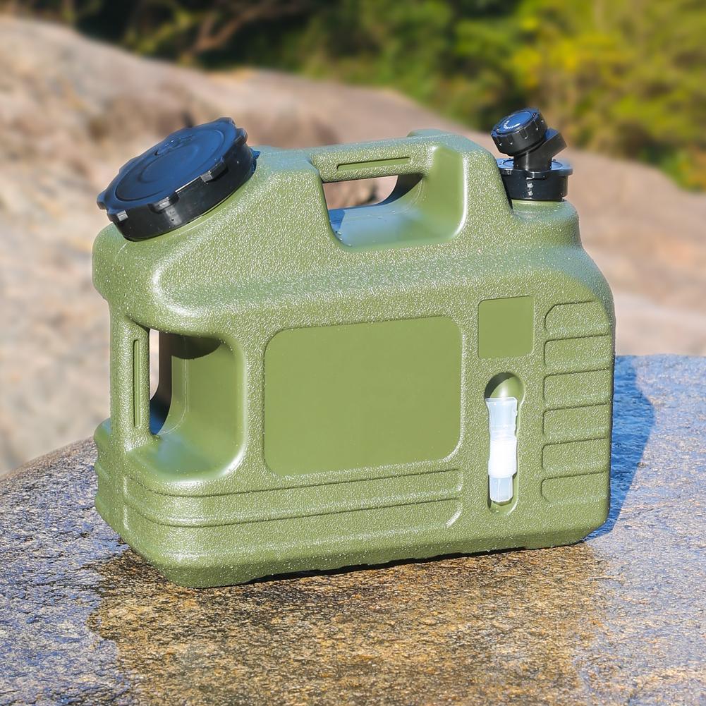 13L Water Storage Container with Spigot Portable Water Tank Large Capacity Water Dispenser Carrier for Vehicle Car Camping