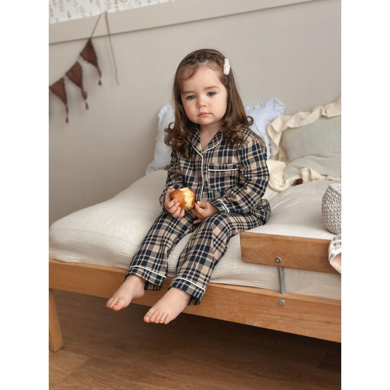 Cartoon Pajama Set Cotton A-Class Kids Long Sleeve Suit Homewear Boys Girls