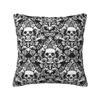 Custom Gothic Skeleton Death Skull Throw Pillow Case Decoracion 3D Printing Sofa Cushion Cover Polyester Soft Pillowslip