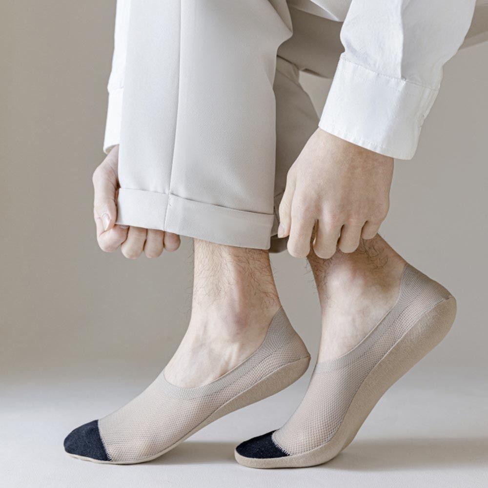 

Впитывающие пот тонкие дышащие полые мужские невидимые носки Ice Silk низкие носки-лодочки в сетку