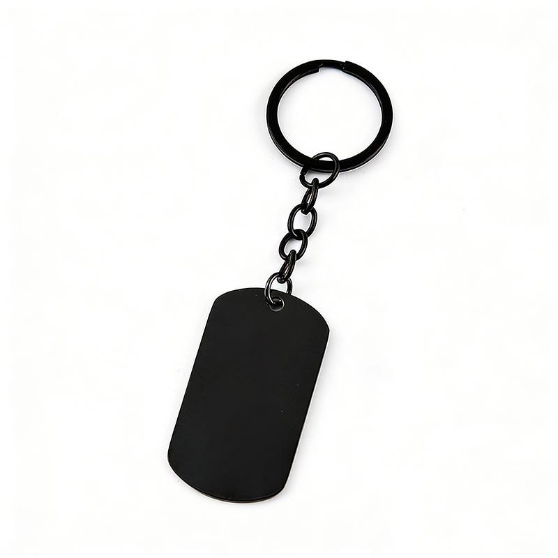 Stainless Steel Dog Tag Keychain - Blank Metal with UV Laser Printing