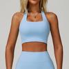 Beauty Back Hanging Neck Sports Underwear Running Speed Dry Naked Fitness Bra Shockproof Gathering Yoga Vest Female