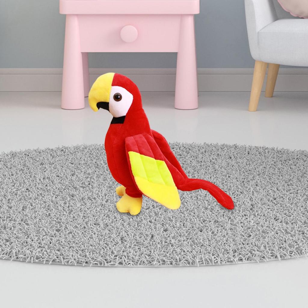 Cartoon Parrot Figure Toy Macaw Pillow Bird Stuffed Animal for Party Favors Room Decoration Children