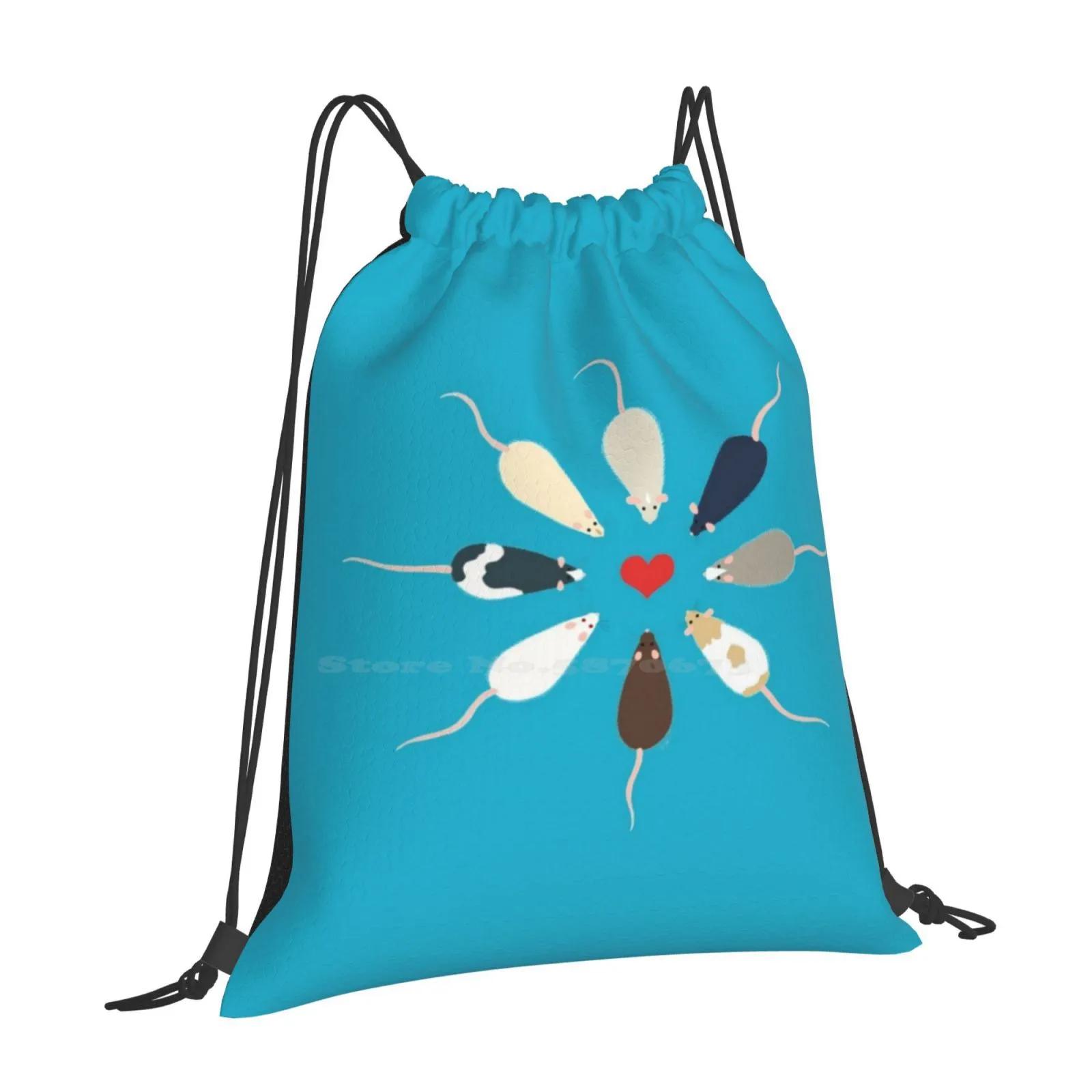 Ratty Rescue ? ? Backpack For Student School Laptop Travel Bag Ratties Pet Rats Rats Cute Rats West Side High Way Rats OneSize
