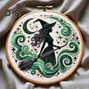 Kit Broderie Vrăjitoare Roz Model Vrăjitoare Set Broderie DIY Kit Artizanat Broderie Manuală pentru Începători Iubitori de Broderie