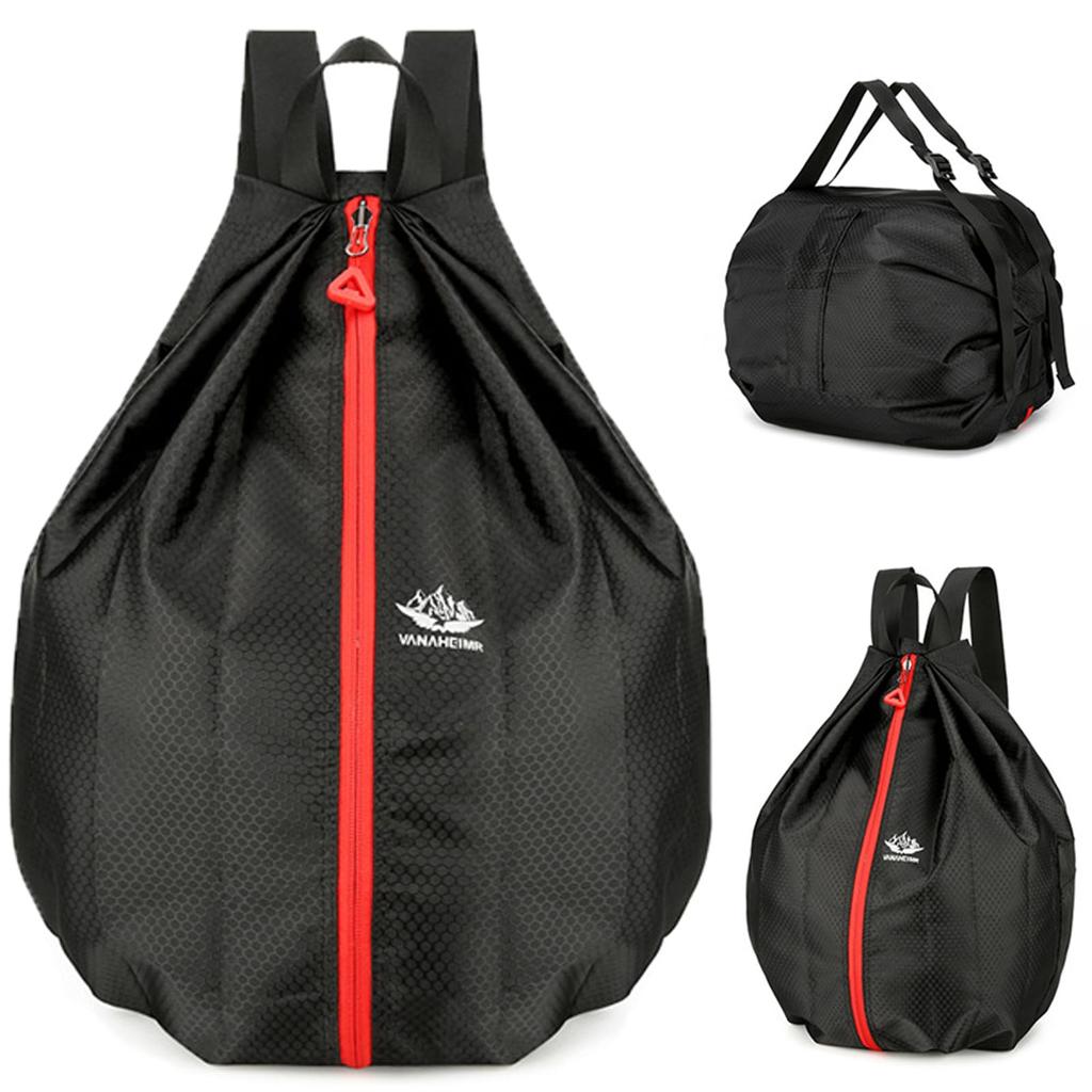 Silver Style Swim for Elementary School Boys & Bag/Pool Bag/Backpack, Waterproof, Lightweight, Foldable, Nylon, (Black)