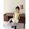 Girls Summer Thin Knit Vest Cute Dopamine Slim Fit Sleeveless Top