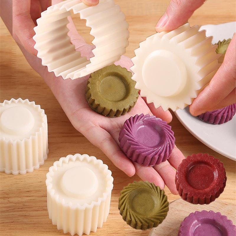 Abnehmbare 2-in-1 Gebäckform Stempel Mondkuchenform Gebäck Kuchen Dekoration Werkzeug Handdruck Heim DIY Party Backen Keksformen 1
