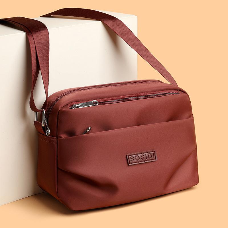 Lightweight Water-repellent Nylon Crossbody Small Square Bag Women's Shoulder Mobile Phone Bag