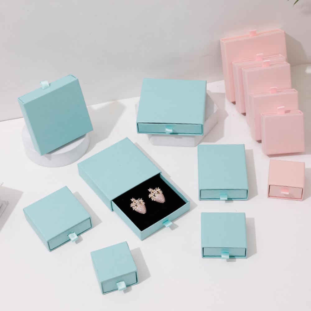 5pcs Jewelry Drawer Organizer Box Ring Earring Bracelet Necklace Pendant Portabl Storage Paper Case Jewellery Packaging Display