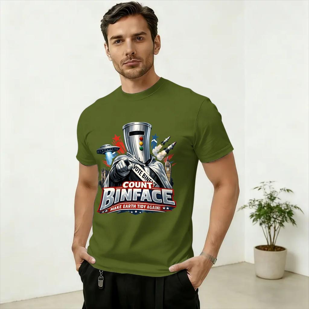 Oversized T Shirt Summer Count Binface Sigma IX Leisure T Shirts  Cotton Tee Shirt for Unisexs Aesthetic Pattern Short Sleeve Tops