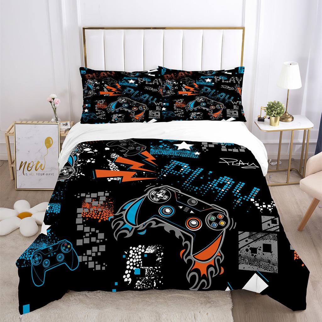 Three-Piece Quilt Cover Gamepad Kit 3D Digital Printing Bedding Sheets