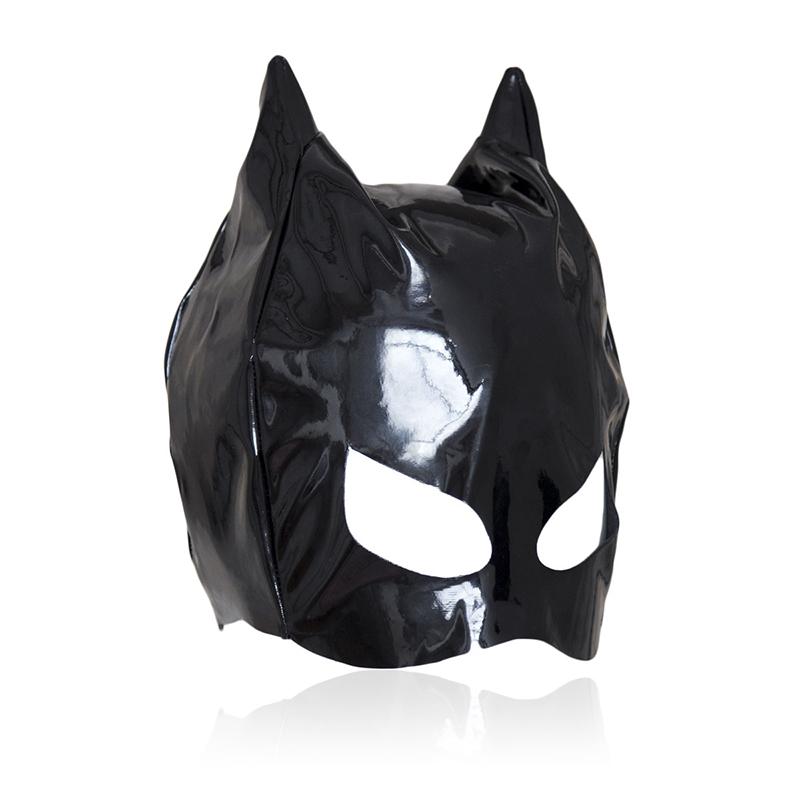 Sexy Masks Black Fetish Slave Latex Patent Leather Bdsm Bondage Restraints Sex Toys For Cat Women Masks Exotic Accessories