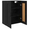 Wall Mounted Cabinet Black Oak Effect 69.5 x 34 x 90 cm