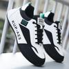 Spring and Autumn Sneakers Men's Fashion Lightweight Casual Shoes Comfortable Versatile Travel Shoes Net Surface Leather Surface Men's Shoes