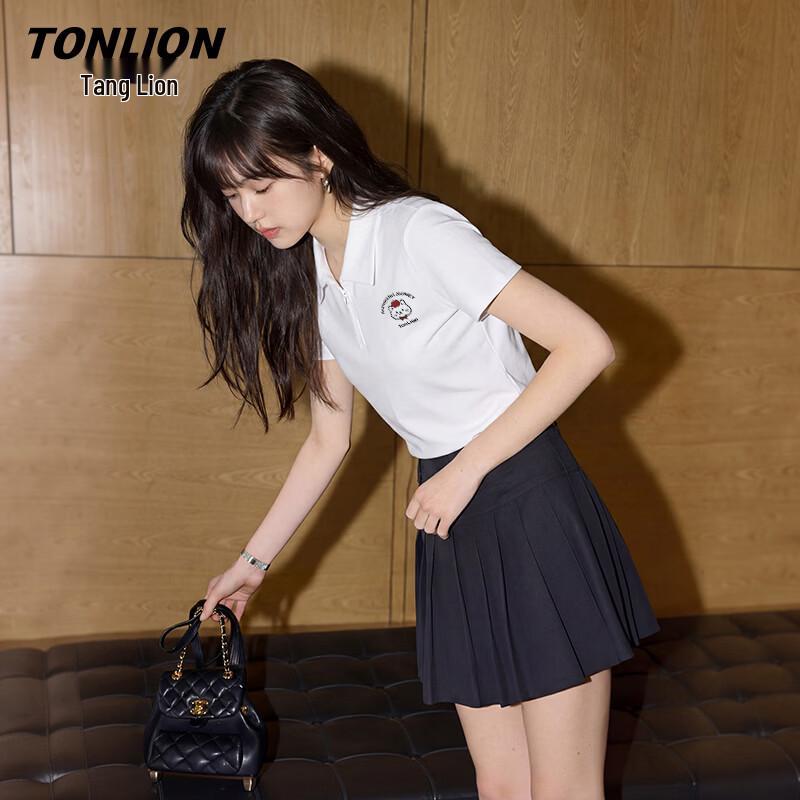 

Женский облегающий укороченный топ-поло TonLion S