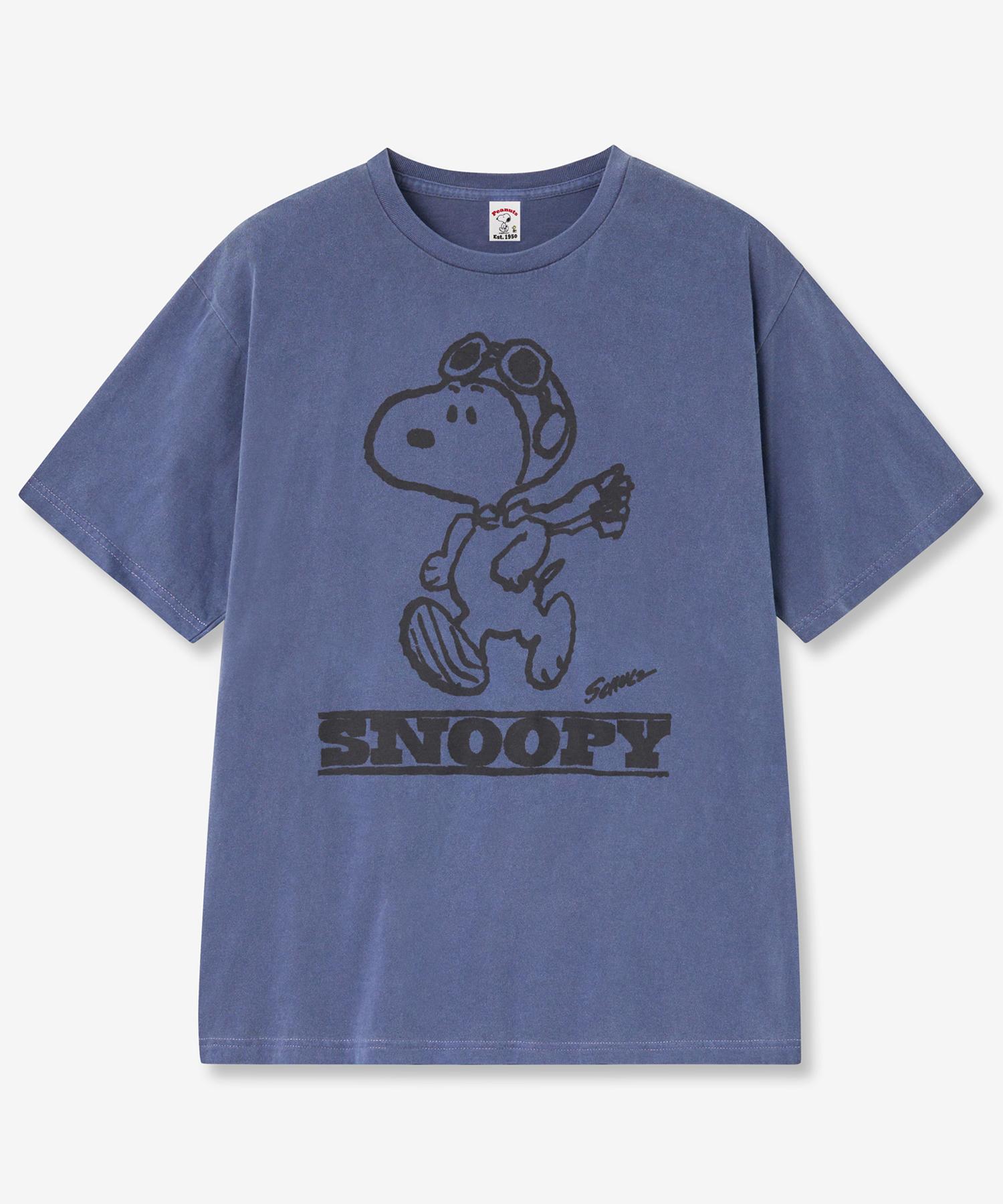 V2 Pilot Jogging Snoopy Pigment T-Shirt (Navy) Navy/L