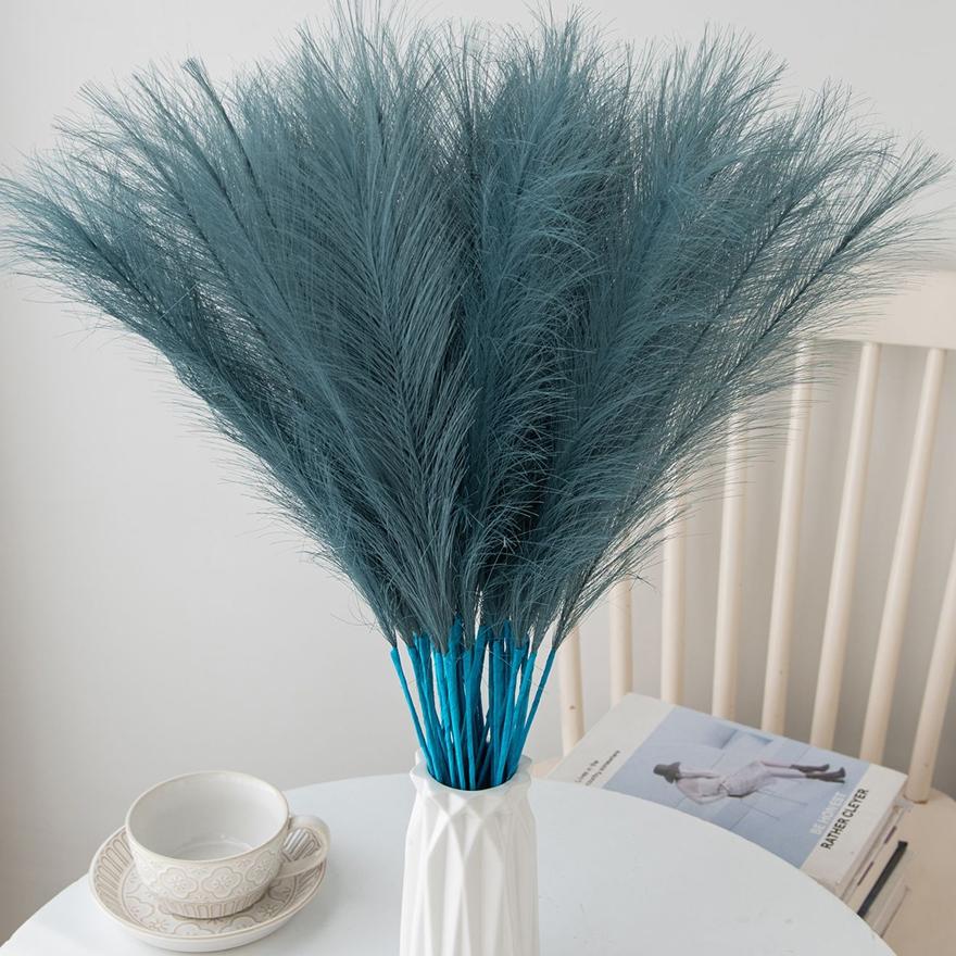 Pampas Grass Reed Artificial Plant Hotsale Home Outdoor Garden Wedding Bridal Bouquet DIY Gift Box Festival Scrapbook Decoration