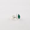 Green Onyx Gemstone 925 Sterling Silver Jewelry Handmade Pear Design Ring For Wife RR-77-17