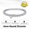 ORSA JEWELS Authentic 925 Sterling Silver Tennis Chain Bracelet Moulding Process Hanmade High-end Hand Chain for Man Woman SB128