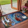Christmas Printed Square Area Rug Soft Non Slip Floor Carpet For Bedroom Holiday Gift