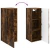 Wall Mounted Cabinet Smoked Oak Finish 33 x 34.5 x 90 cm Engineered Wood