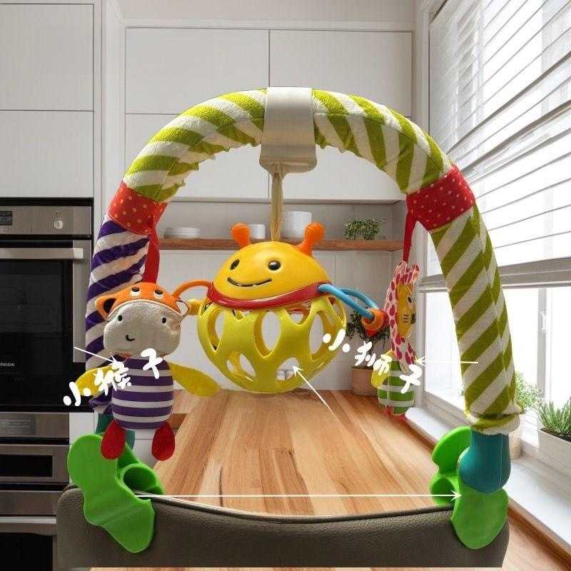 Infant Stroller Attachment With Sound And Visual Stimulation For Baby Engagement