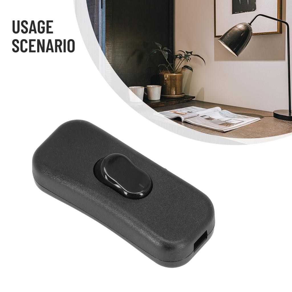 In Line Switch Cord Cable For Desk Lamp ON OFF Plastic