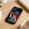 Statue Liberty America USA Flag Phone Case For iPhone 17 16 15 14 13 12 Max Plus Silicone Black Cover