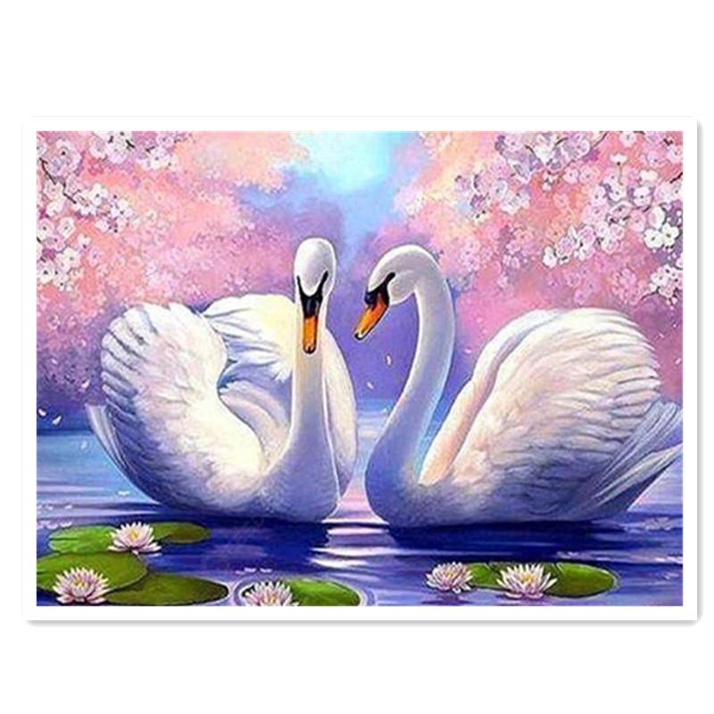 

Huacan Алмазная вышивка Лебедь 5D Алмазная картина Мозаика Набор для вышивки крестом Алмазная картина Полная дрель Full Square 30*40 cm