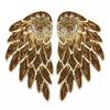 1 Pair Ear Studs Rhinestone Inlaid Christmas Gifts Alloy Women Angel Wing Ear Studs for Daily Life