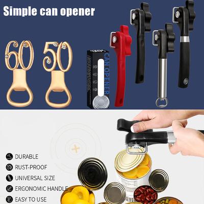 Manual Safety Can Opener Stainless Steel Can Knife Household Single-Handle Side Multi-Functional Can Opener